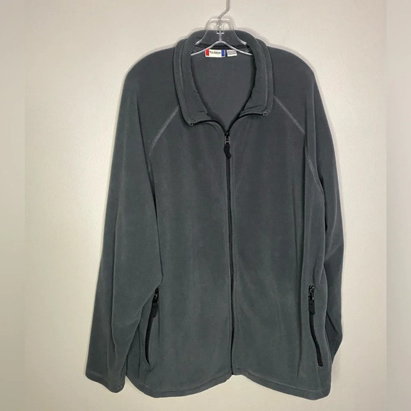 clique Other - Clique xxxl 3xl fleece jacket zip up with collar men grey casual comfort
